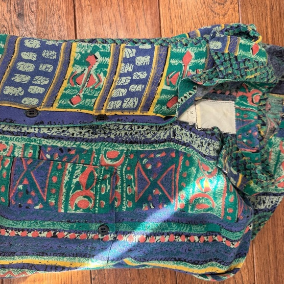 Vintage 70s Button Down Patterned Shirt - Picture 11 of 11